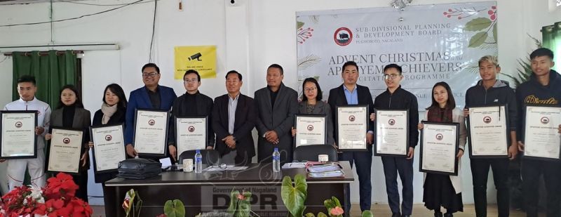 MLA Vikheho with the awardees and others during the programme on December 15. (DIPR Photo) 